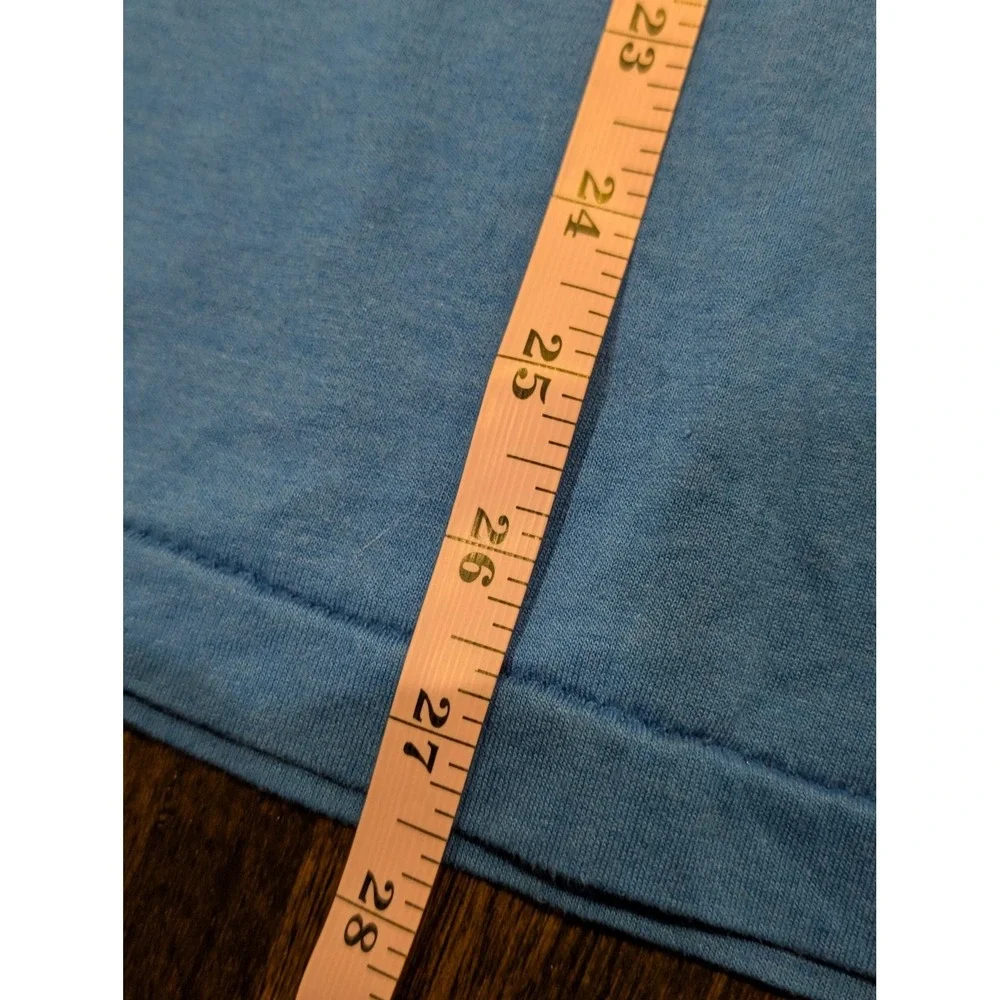 Vintage Mardi Gras Shirt Mens XL Blue Bourbon Street Graphic 50/50 Made USA 90s - Picture 4 of 7